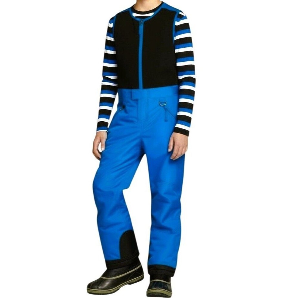 Tsla Ski Snow Bib Pants Kids Small 8 Wind-Waterproof Adjustable Fleece Upper